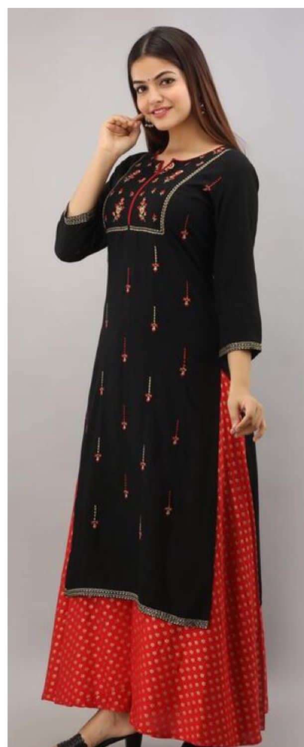 3 Patti Rayon with embroidery work Kurti with Palazzo collection