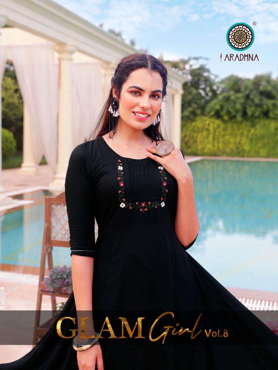 Aradhna glam girl vol 18 two tone rayon with work readymade kurtis at Wholesale Rate 