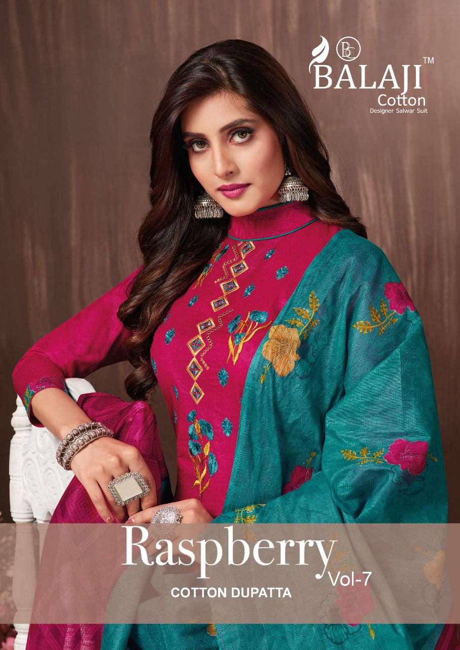 Balaji Cotton Raspberry Vol 7 Printed Pure Cotton Dress Material collection at Wholesale Rate