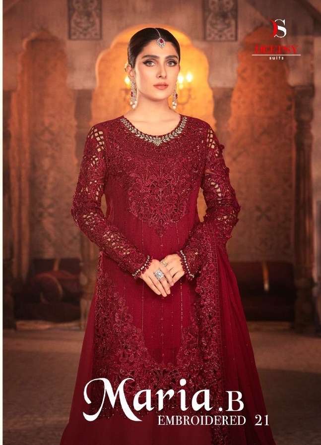 Deepsy suits maria b embroidered 21 designer georgette with embroidery work pakistani suits collection surat 