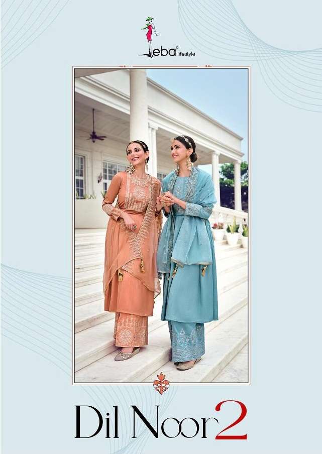 Eba Lifestyle Dil Noor Vol 2 Kuntal Silk with Embroidery Work Readymade Salwar Kameez Wholesale Collection