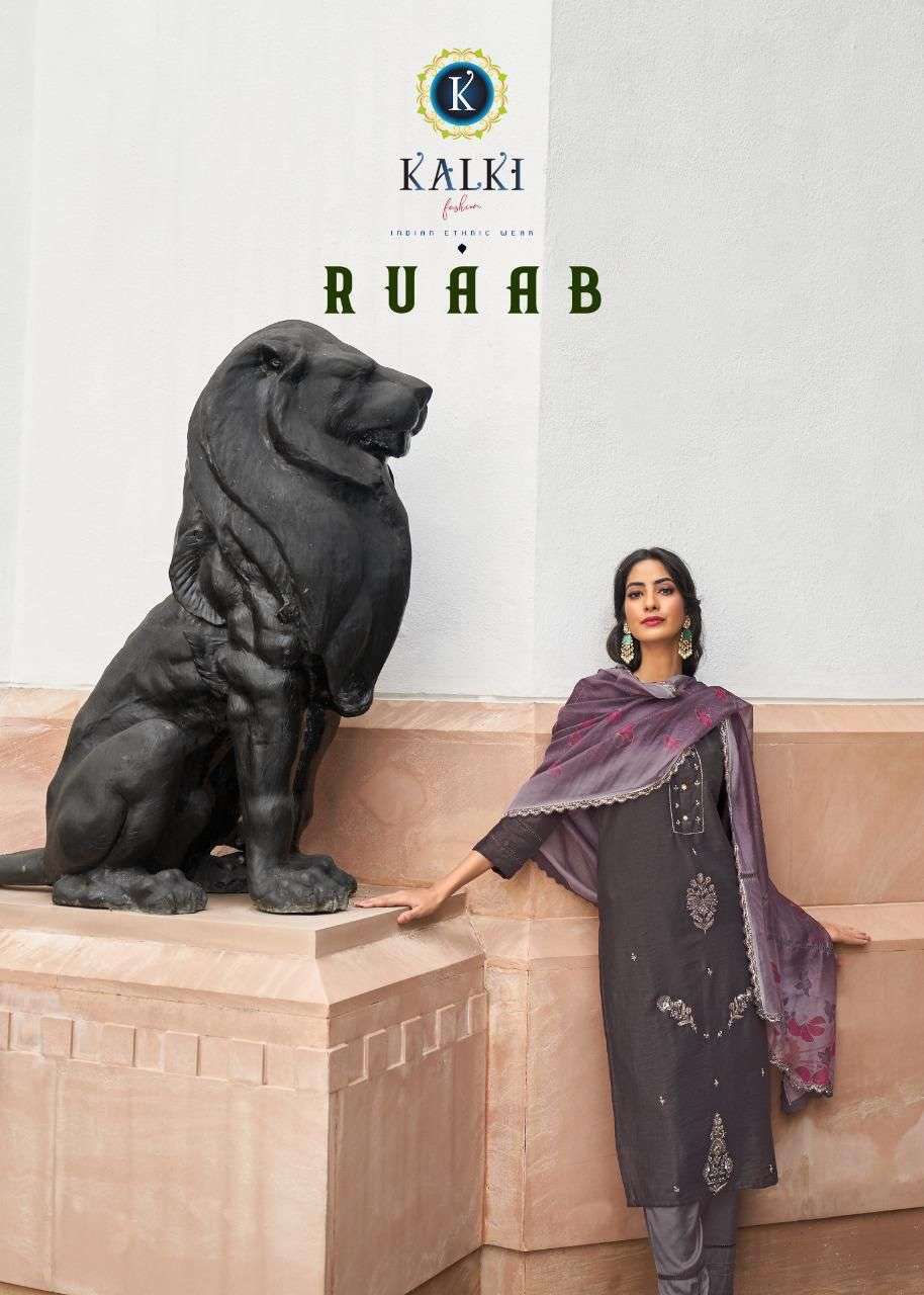 Kalki fashion ruaab pure viscose silk with embroidery handwork readymade suits at wholesale Rate 