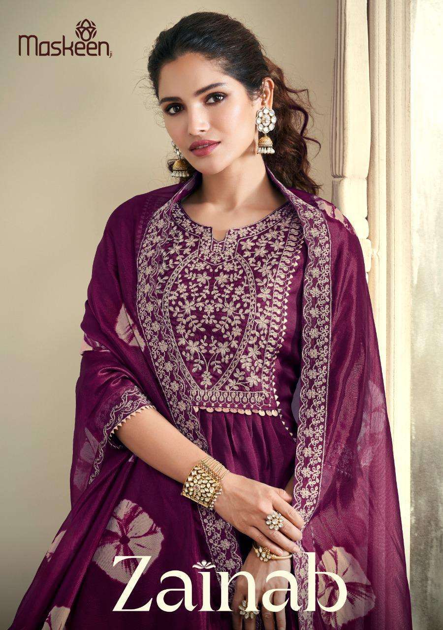 Maisha maskeen zainab pure silk with embroidery work readymade suits at wholesale Rate 