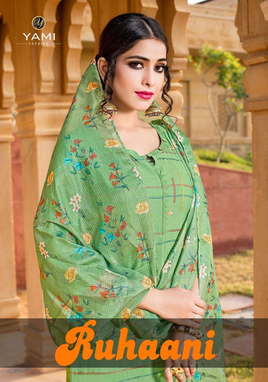 Yami fashion ruhani designer pure viscose with embroidery work readymade suits at wholesale Rate 