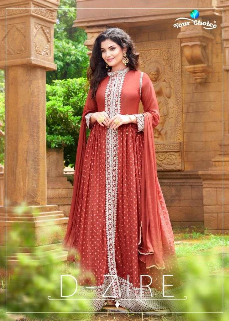 Your choice d-zire real georgette with embroidery work readymade salwar kameez at wholesale Rate 