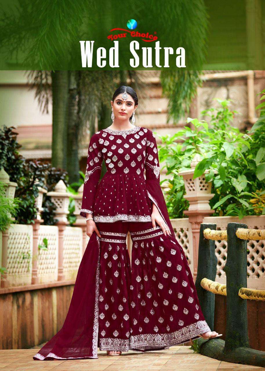 Your Choice Wed Sutra Georgette with Heavy Embroidery Work Salwar Kameez at Wholesale Rate