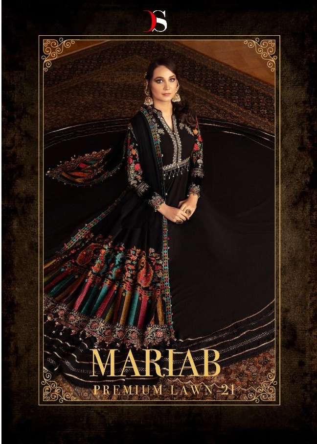 Deepsy suits maria b printed lawn 21 printed pure cotton with embroidery work pakistani dress material collection at Wholesale Rate 