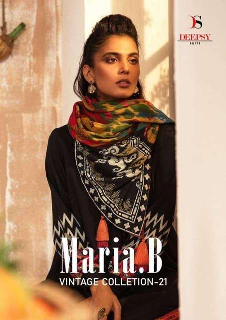 Deepsy suits maria b vintage collection 21 printed cotton with embroidery work pakistani dress material at wholesale Rate 