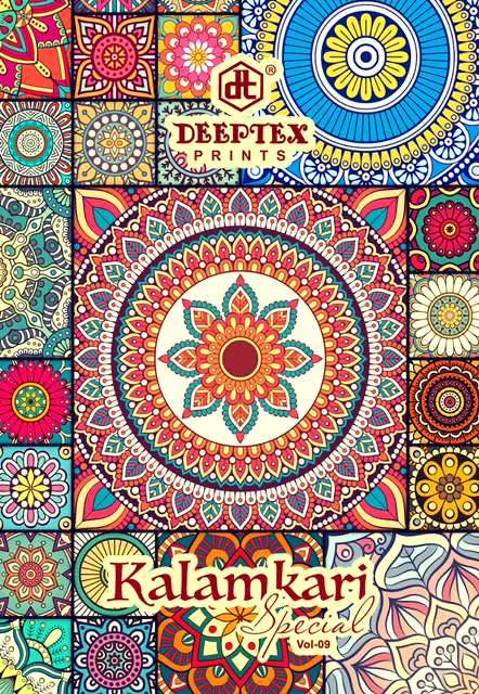 Deeptex prints kalamkari special vol 9 printed cotton dress material at wholesale Rate 