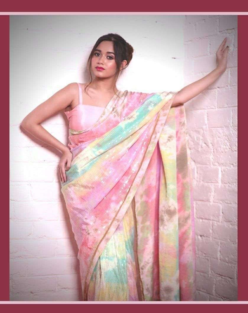 Jannat crepe silk party wear saree collection
