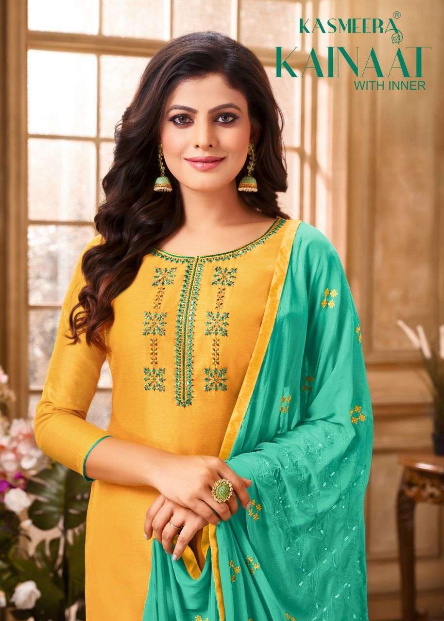 Kasmeera kainaat modal silk with embroidery work readymade suits at wholesale Rate 