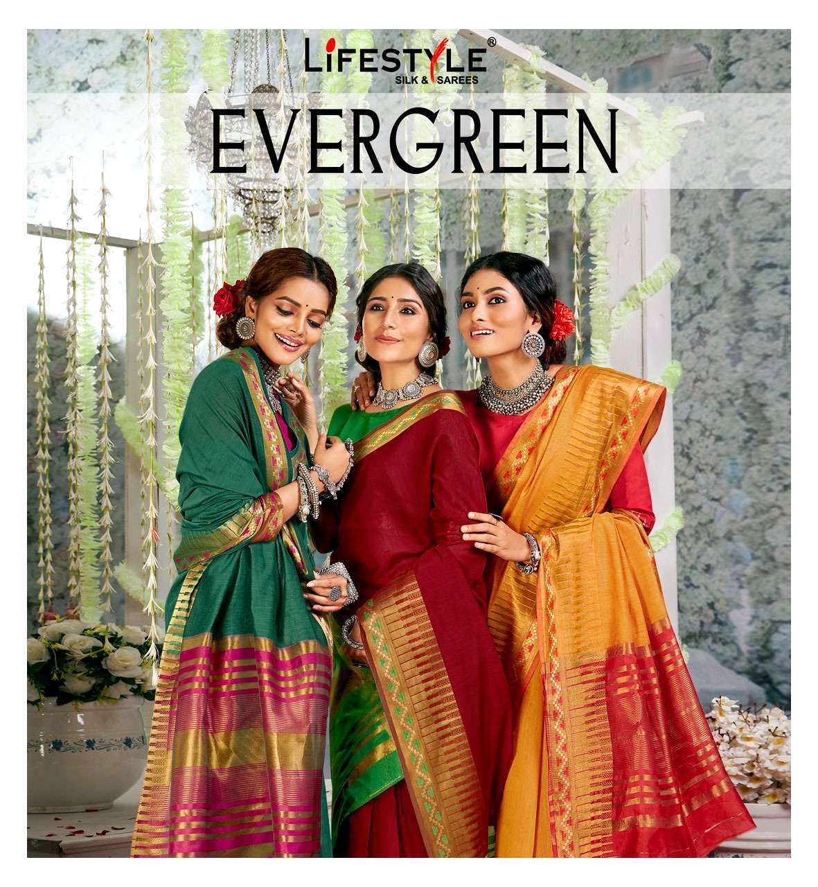 Lifestyle evergreen chanderi traditional sarees collection at Wholesale Rate 