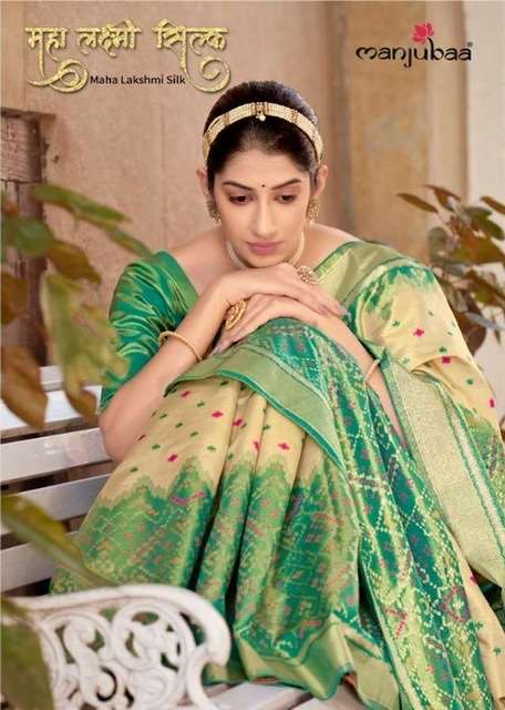 Manjubaa clothing maha lakshmi silk heavy designer traditional silk sarees collection surat 