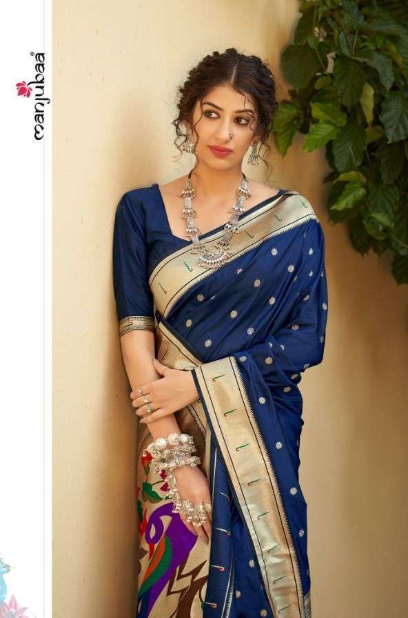 Manjubaa  madhu priya paithani silk saree collection