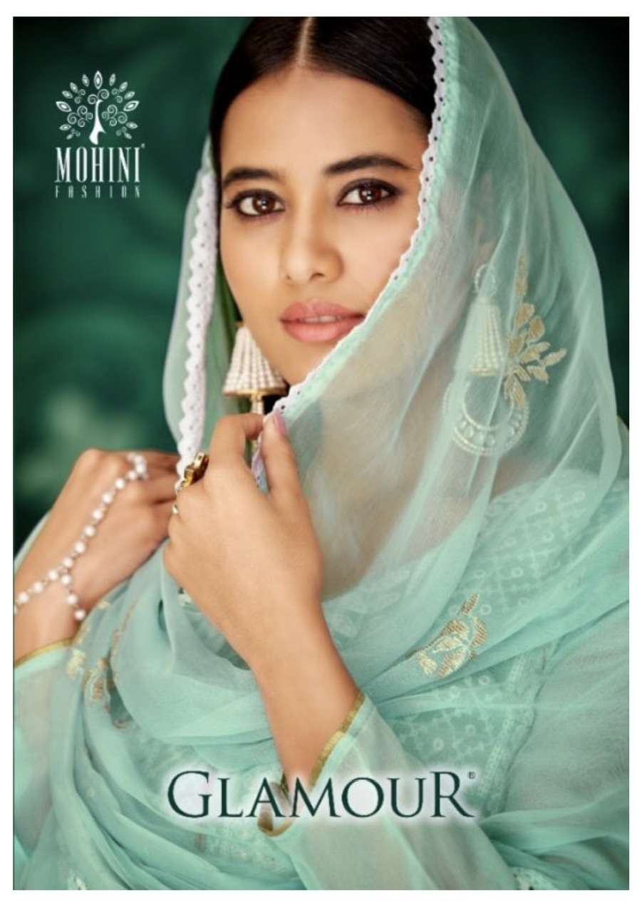 Mohini fashion glamour pure viscose georgette with lucknowi thread work dress material at wholesale Rate 