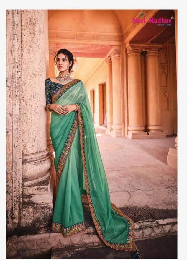 Neel madhav mirisha fancy wedding wear saree collection