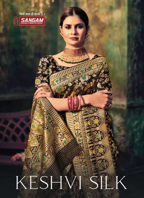 Sangam prints keshvi silk Traditional banarasi silk sarees collection at Wholesale Rate 