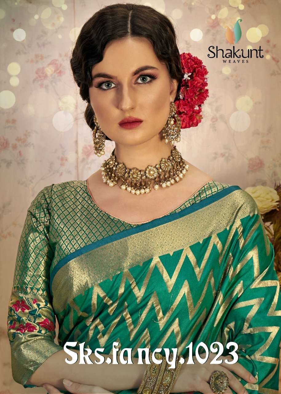 Shakunt weaves sks fancy 1023 art silk sarees at wholesale Rate 