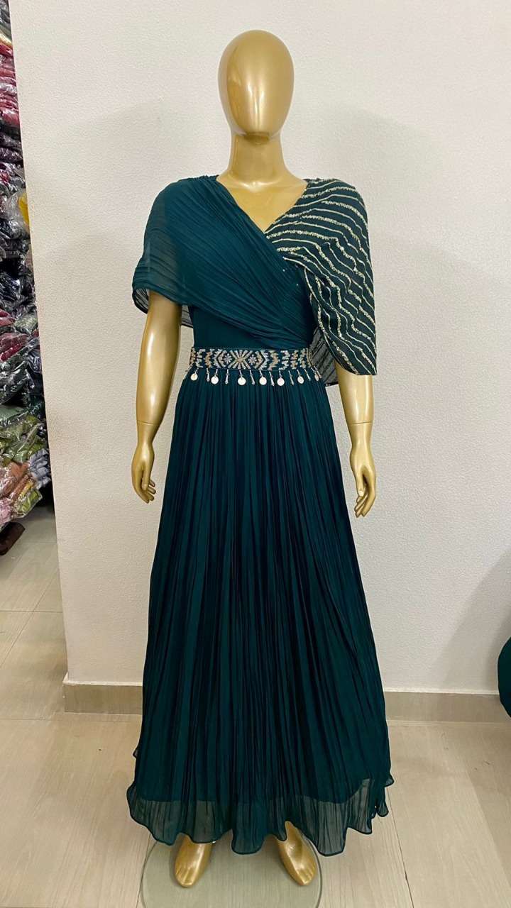 Buy Samarth Enterprise Girl's Net Silk Long Fancy Beautiful Maxi Dress Gown(Navy  Blue 7-8 Years) at Amazon.in