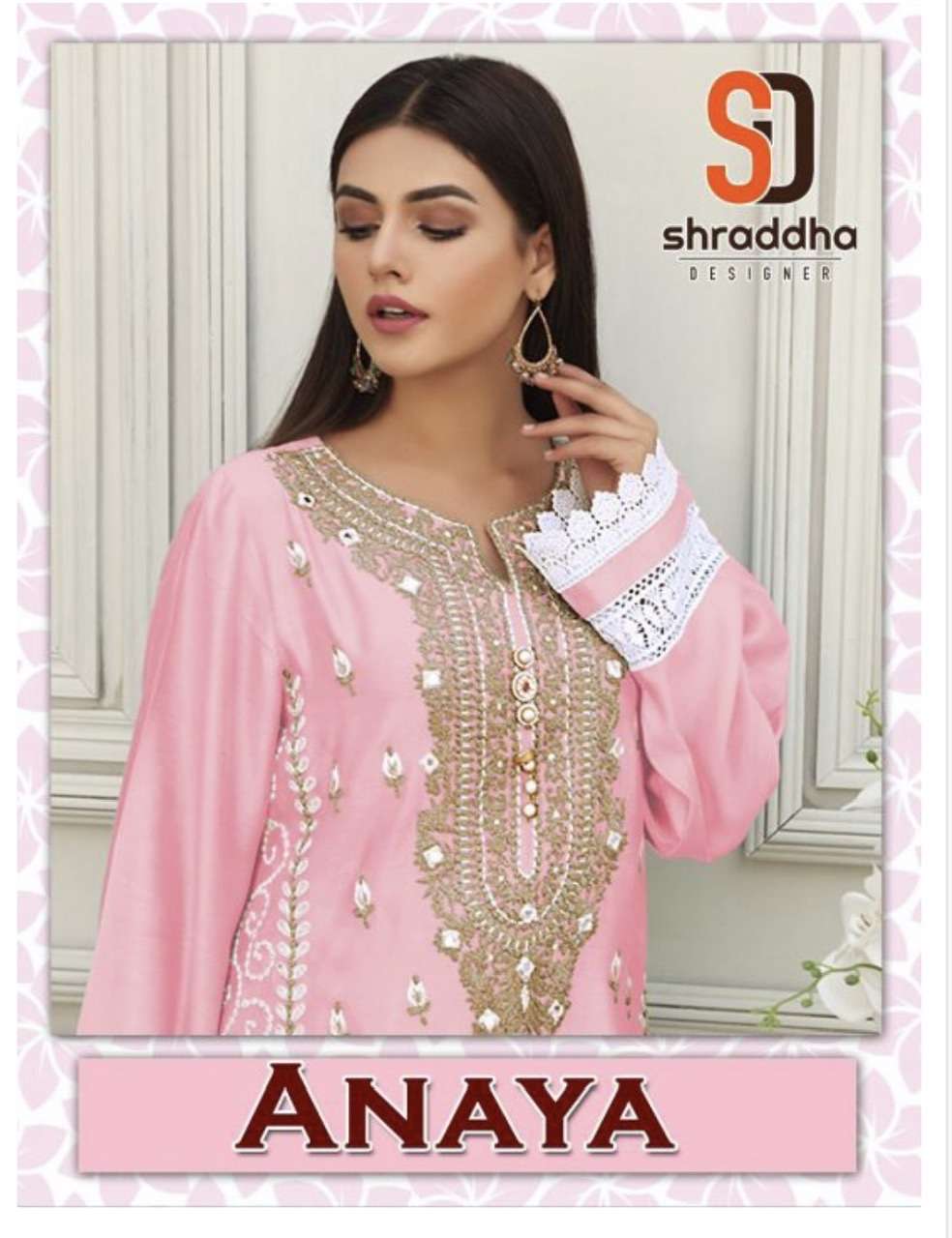 Shraddha designer anaya lawn cotton with embroidery work readymade pakistani suits at Wholesale Rate 