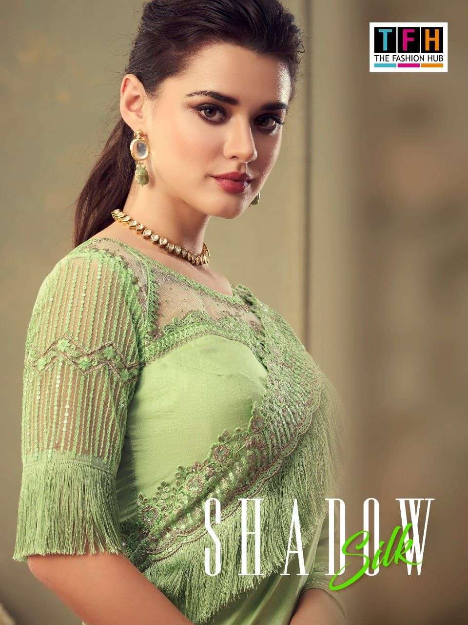 Tfh Shadow silk wedding wear designer saree collection