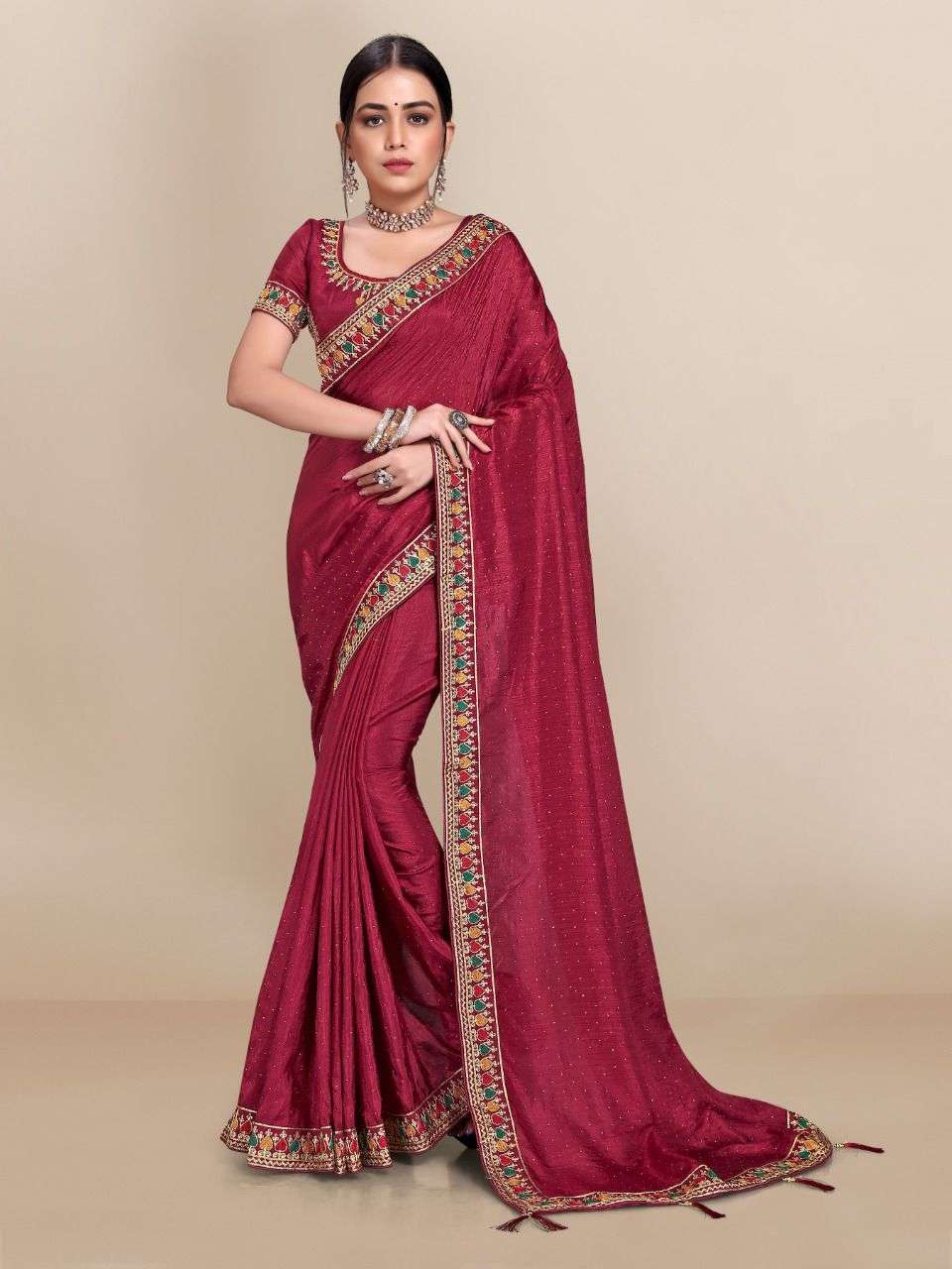 Antra Vol 1 Vichitra Silk Fancy Saree collection
