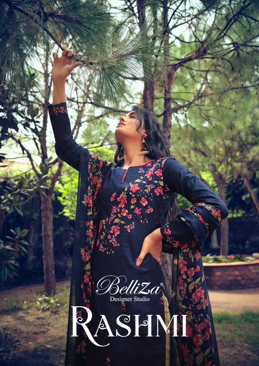 Belliza Designer Studio Rashmi Pure Premium Cotton Digital Print Dress Material at Wholesale Rate