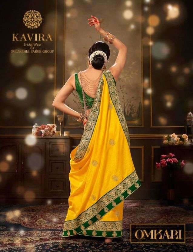 Kavira Omkari Designer Sana Silk with Work Sarees Collection at Wholesale Rate