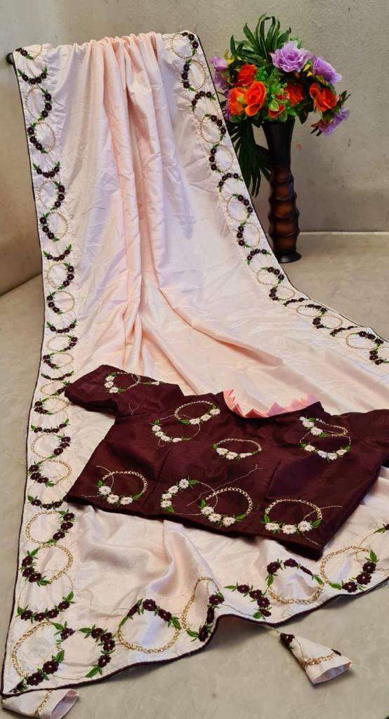 Latest Designer Dola Silk with Work Sarees Collection at Wholesale Rate