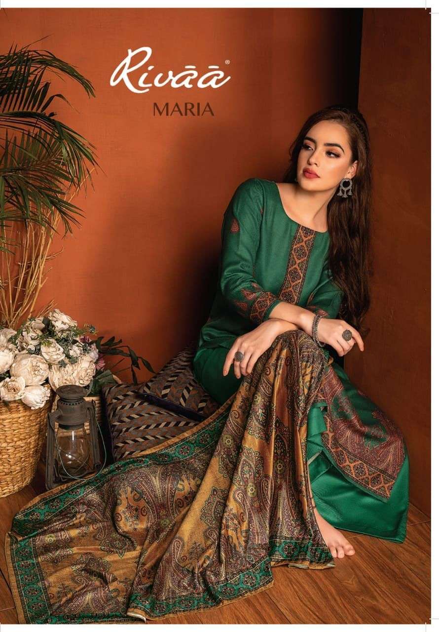 Riva exports maria digital printed heavy pashmina dress material at wholesale Rate 