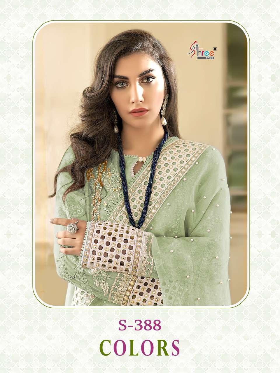 Shree Fabs S 388 Colors Faux Georgette With Embroidery Work Pakistani Dress Material at Wholesale Rate