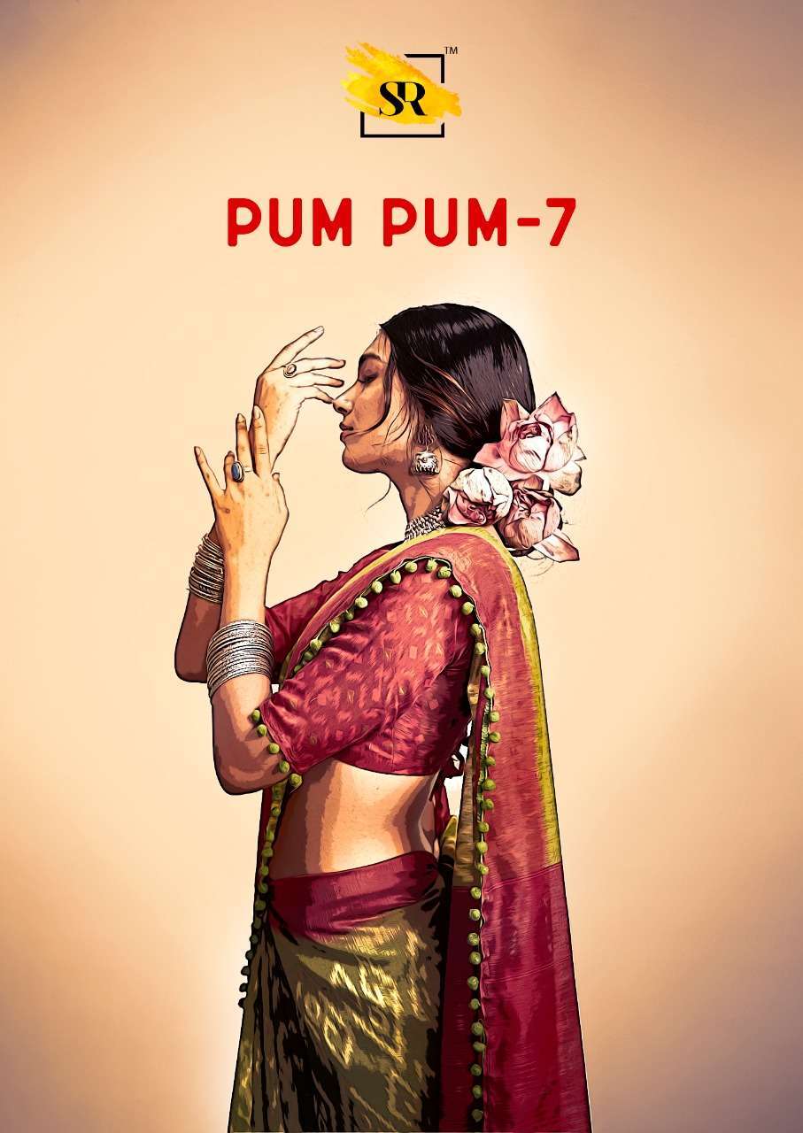 Sr Sarees Pum Pum Vol 7 Mul Mul Cotton Sree colllection