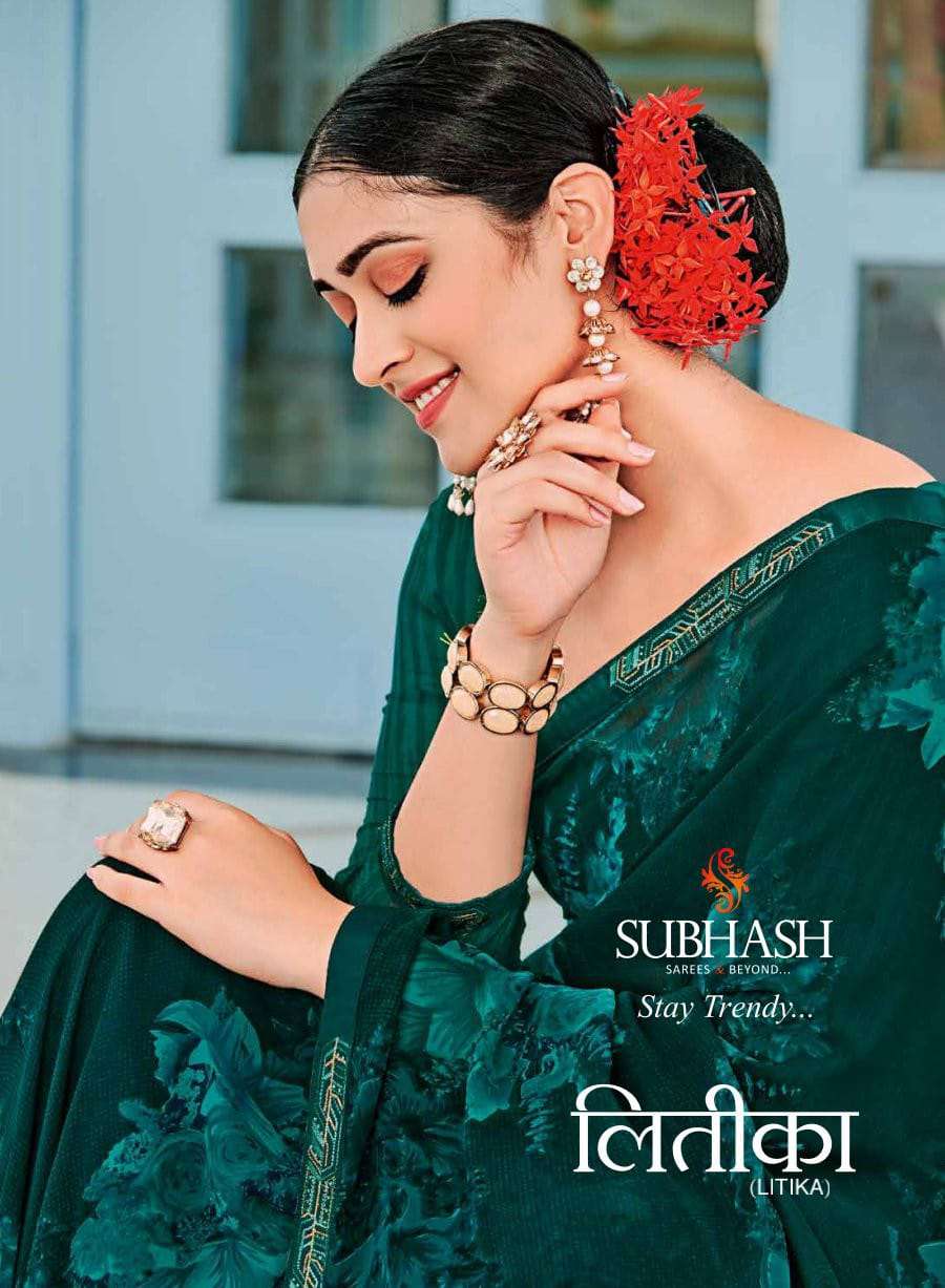 Subhash Litika Georgette regular wear saree collection