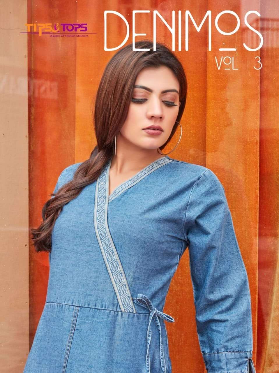 Tips & tops denimos vol 3 fancy cotton denim readymade kurti western tops at wholesale Rate 