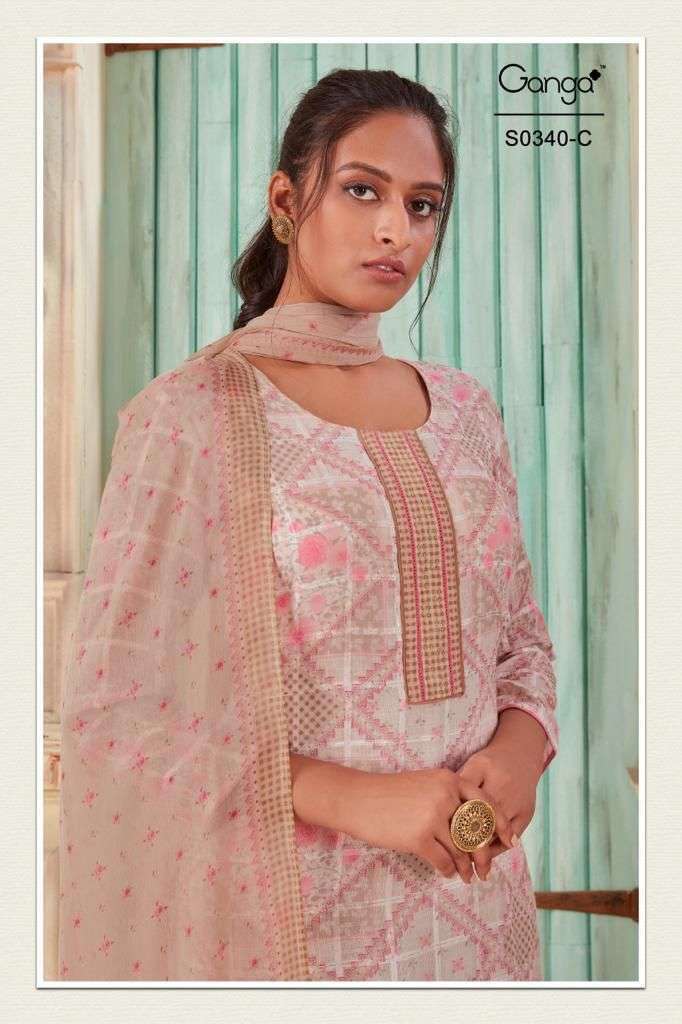 ganga mahonia 340 linen pattern printed with handwork dress material collection surat 2022 02 11 13 17 57