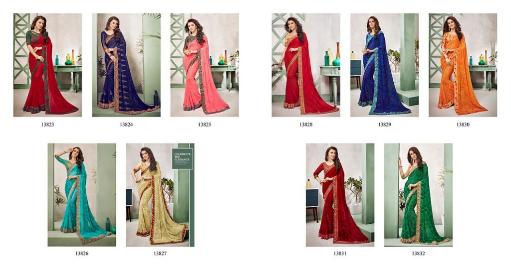 Vishal Prints Aspire Vol 5 Printed Fancy Fabric Sarees Collection At ...