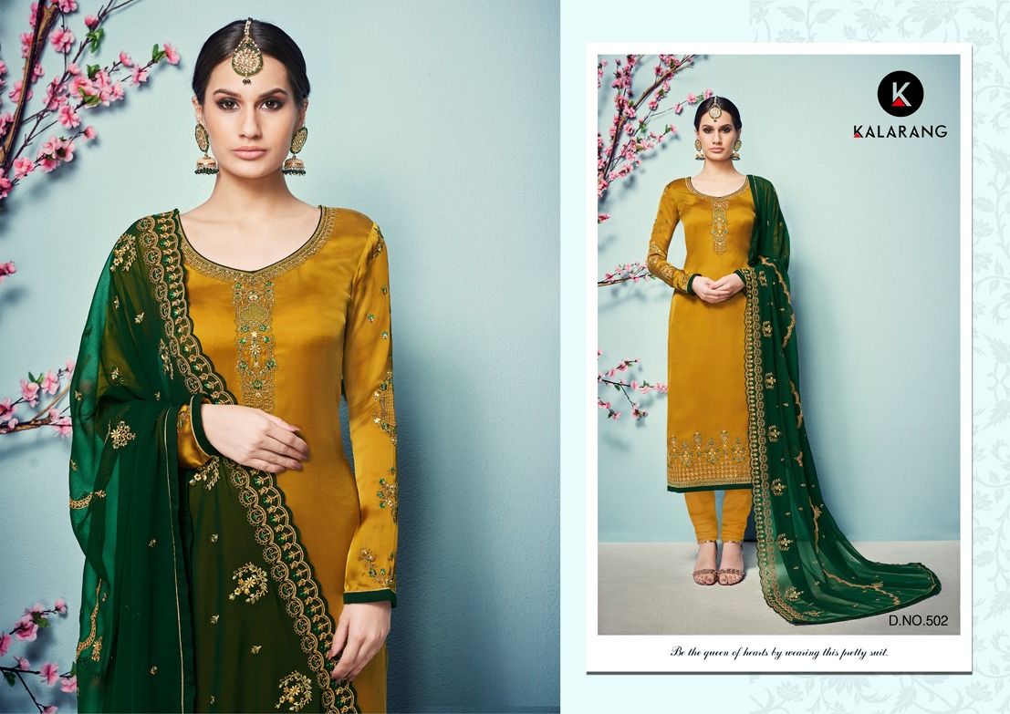 Kessi Kalarang Antra Vol 2 Satin Georgette With Heavy Embroidery Work ...