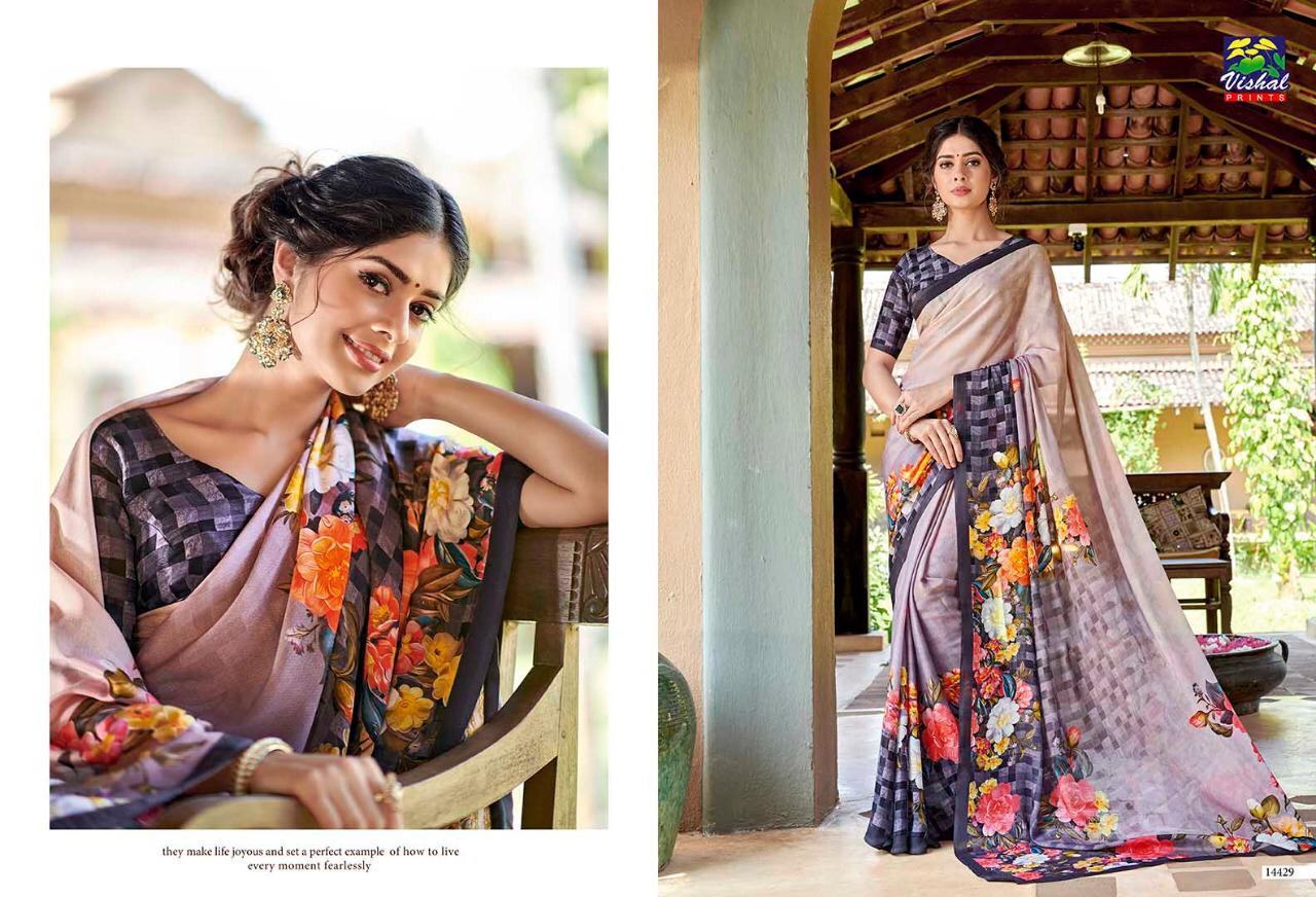 Vishal Prints Rangat Printed Fancy Fabric Sarees Collection At ...