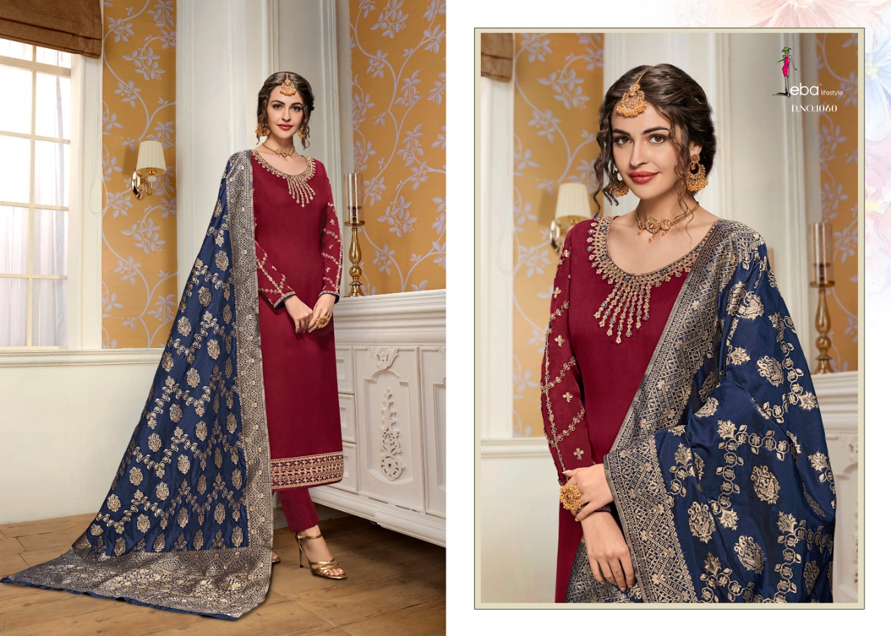 Eba Lifestyle Hurma Vol 11 Pure Satin Georgette With Embroidery Work ...
