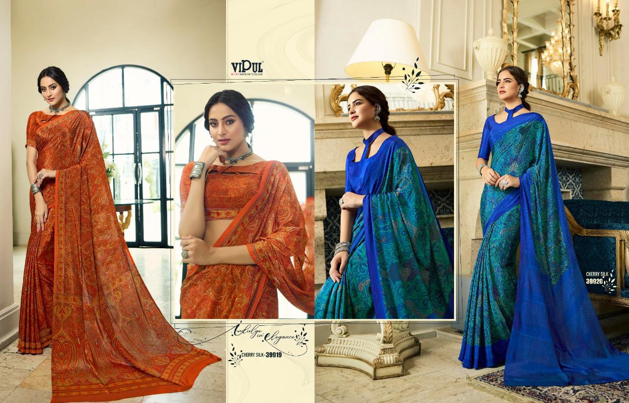 Vipul Fashion Heritage Silk Pearl Designer Printed Heavy Crepe Sarees ...