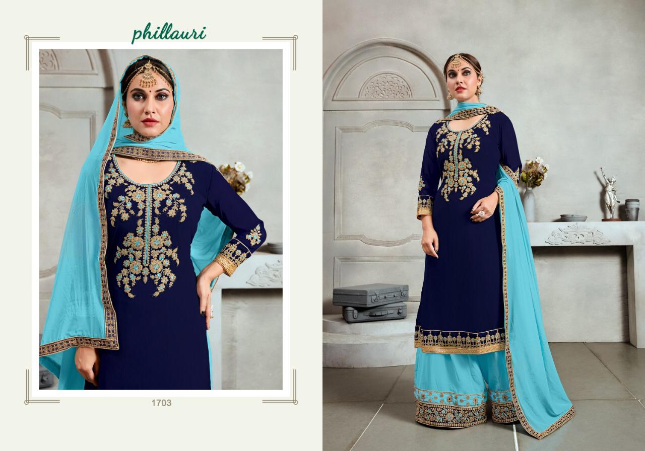 Phillauri Vol 17 Blooming Georgette With Embroidery Work Wedding ...