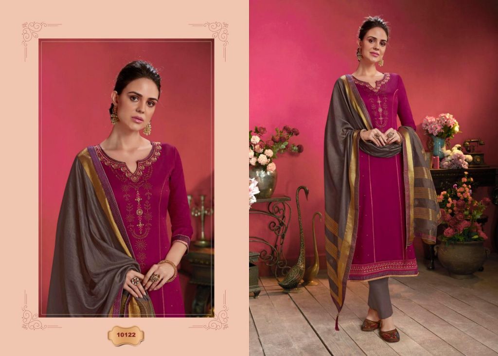 Kessi Fabrics Ramaiya Malhar Jam Silk With Swarovski Work Dress ...