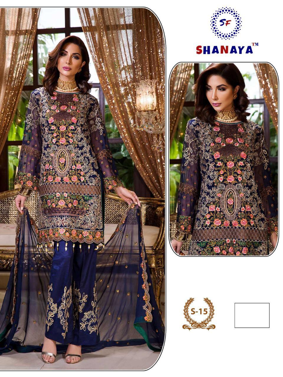 Shanaya Fashion Rose Premium Collection Faux Georgette Pakistani Dress ...