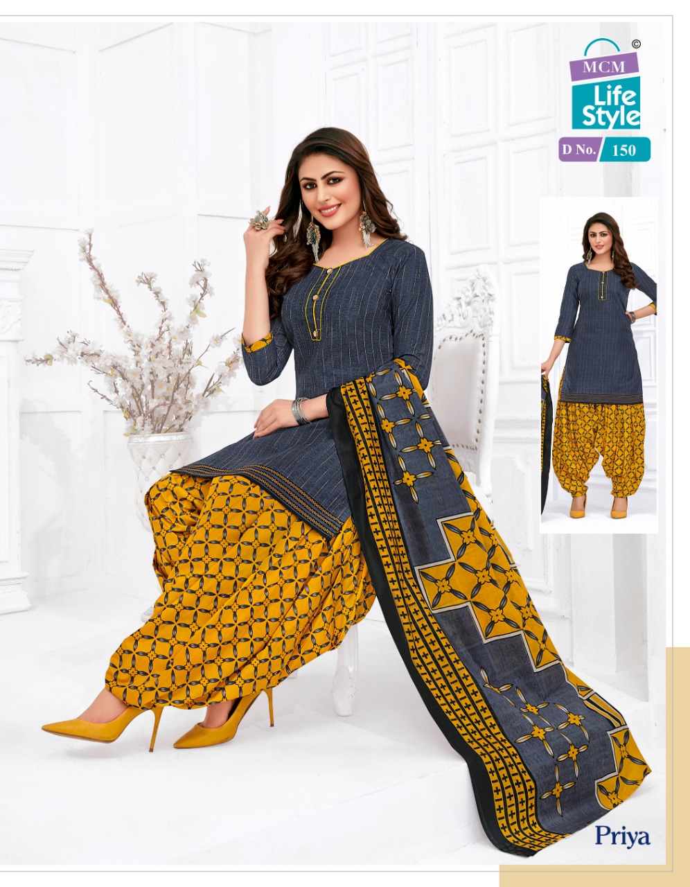 Mcm Lifestyle Priya Vol 7 Printed Cotton Readymade Patiyala Dress ...