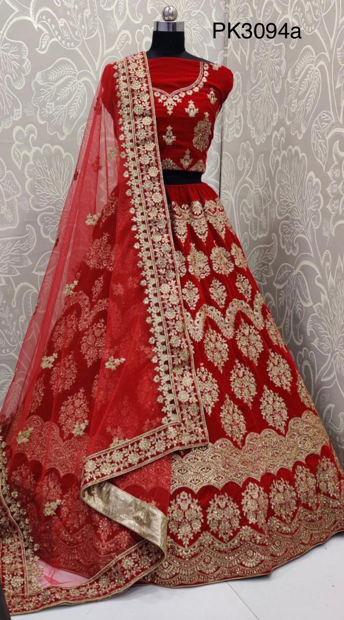 Wedding Special Latest Heavy Designer Velvet With Heavy Embroidery Work ...