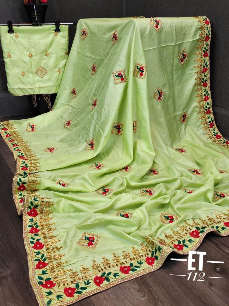Non Catalog Designer Dola Silk With Embroidery Stone Work Sarees ...