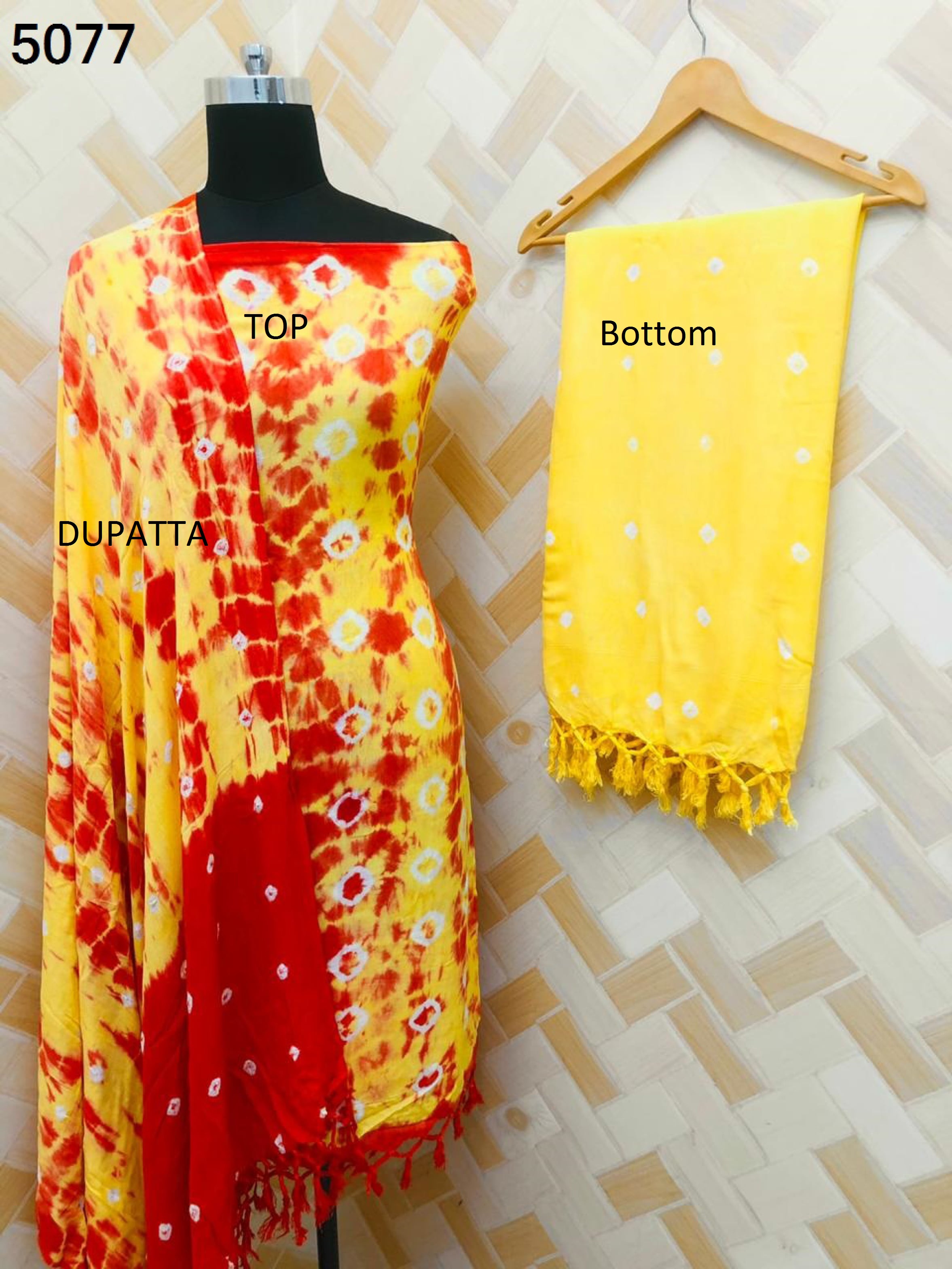 Latest Designer Bandhani Printed Heavy Rayon Printed Bandhej Dress ...