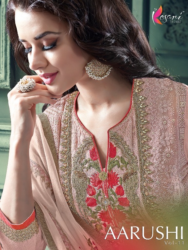 Kesari Trendz Aarushi Vol 11 Georgette With Embroidery Work Dress ...