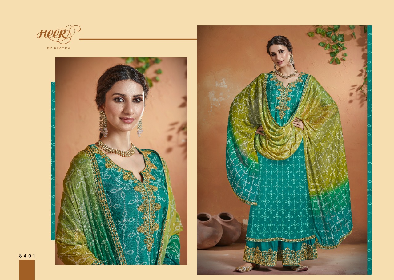 Kimora Fashion Heer Vol 84 Bandhani Digital Printed Tusser Silk With ...
