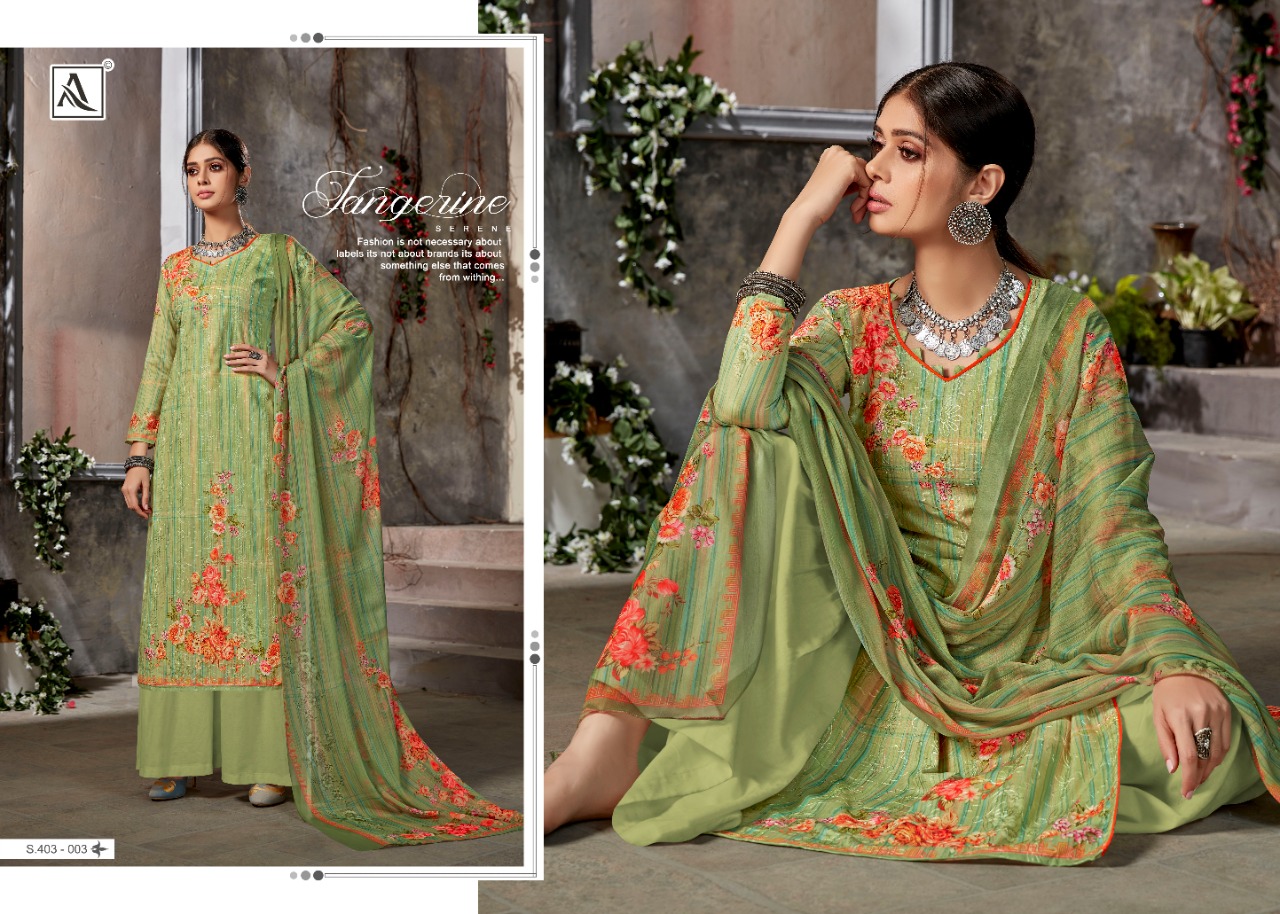 Alok Suits Richa Pure Cotton Digital Print With Aari Work Dress ...
